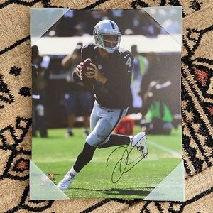 Derek Carr Signature 16x20” Canvas Authentic